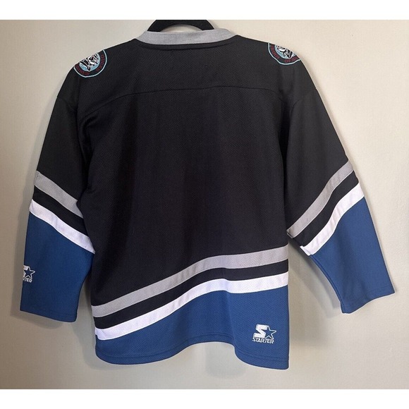 Starter Mighty Ducks of Anaheim NHL Jersey Vintage 90s Size Youth 14 Kids Hockey - Picture 8 of 16